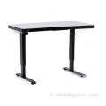 USB Ufficio di ricarica Black Glass Standing Electric Desk